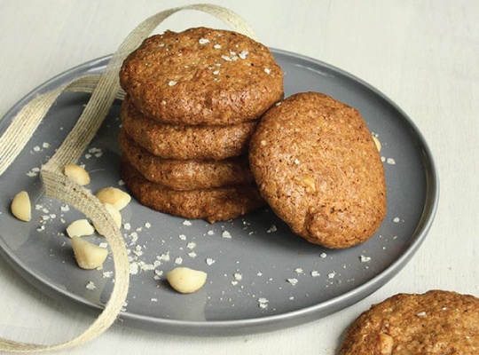 gluten free anzac biscuits with lemon and macadamia Gluten Free Anzac Biscuits with Lemon and Macadamia