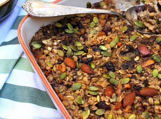 Apple and Cranberry Baked Muesli