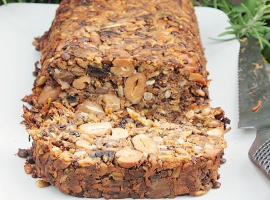 Vegan Lentil and Cashew Nut Loaf