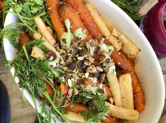 Roasted Parsnips and Carrots