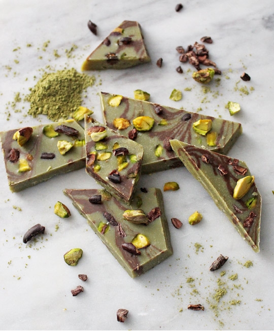 Vegan Marbled Matcha Chocolate Bark