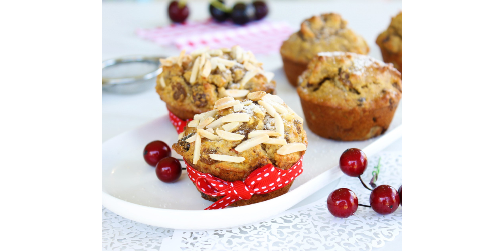 gluten free christmas cake muffins