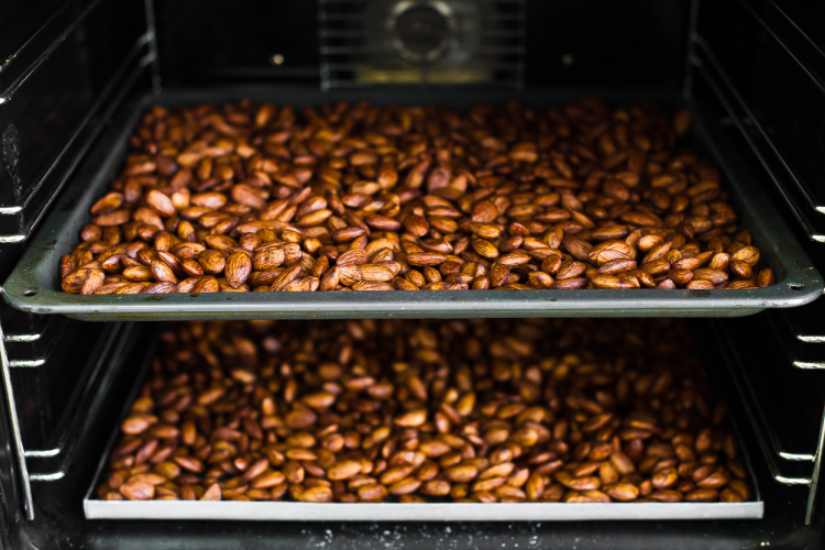 Almonds in Dehydrator