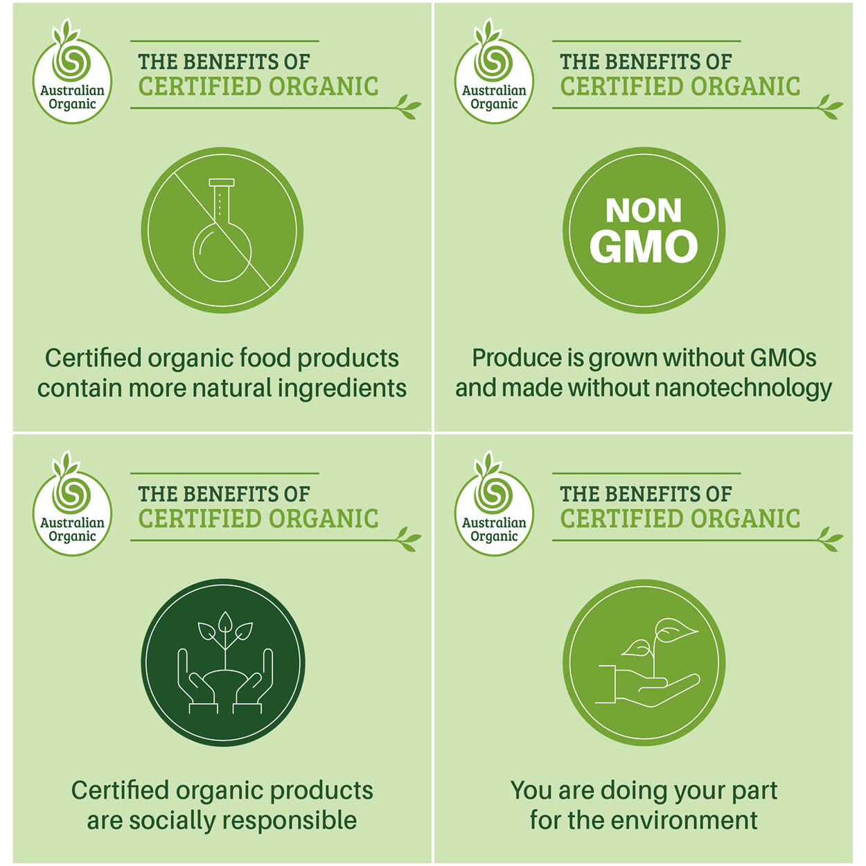 Benefits of certified organic