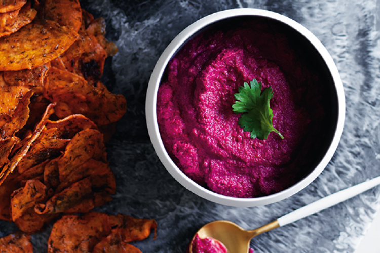 raw vegan beetroot dip