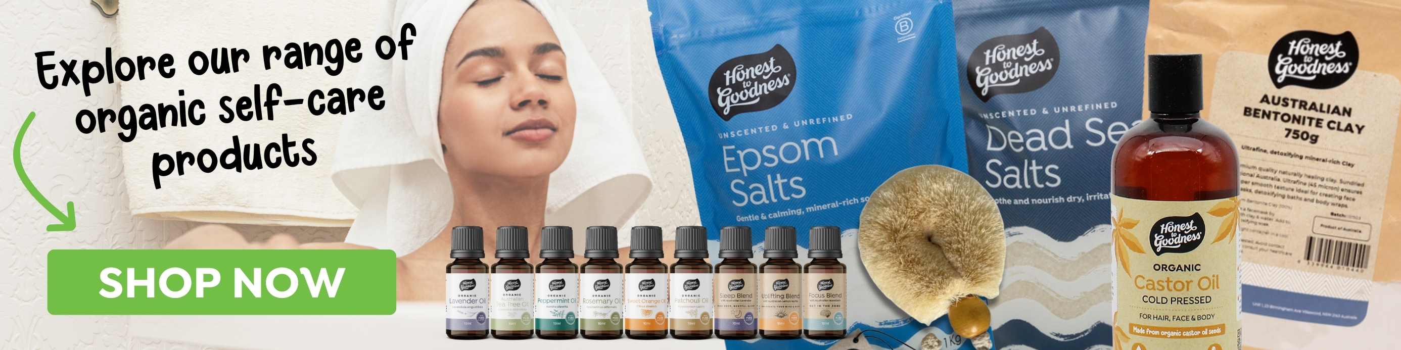 Shop organic self-care products